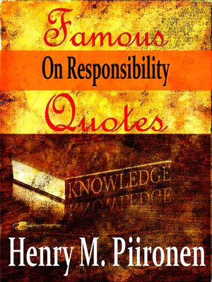 cover image of Famous Quotes on Responsibility